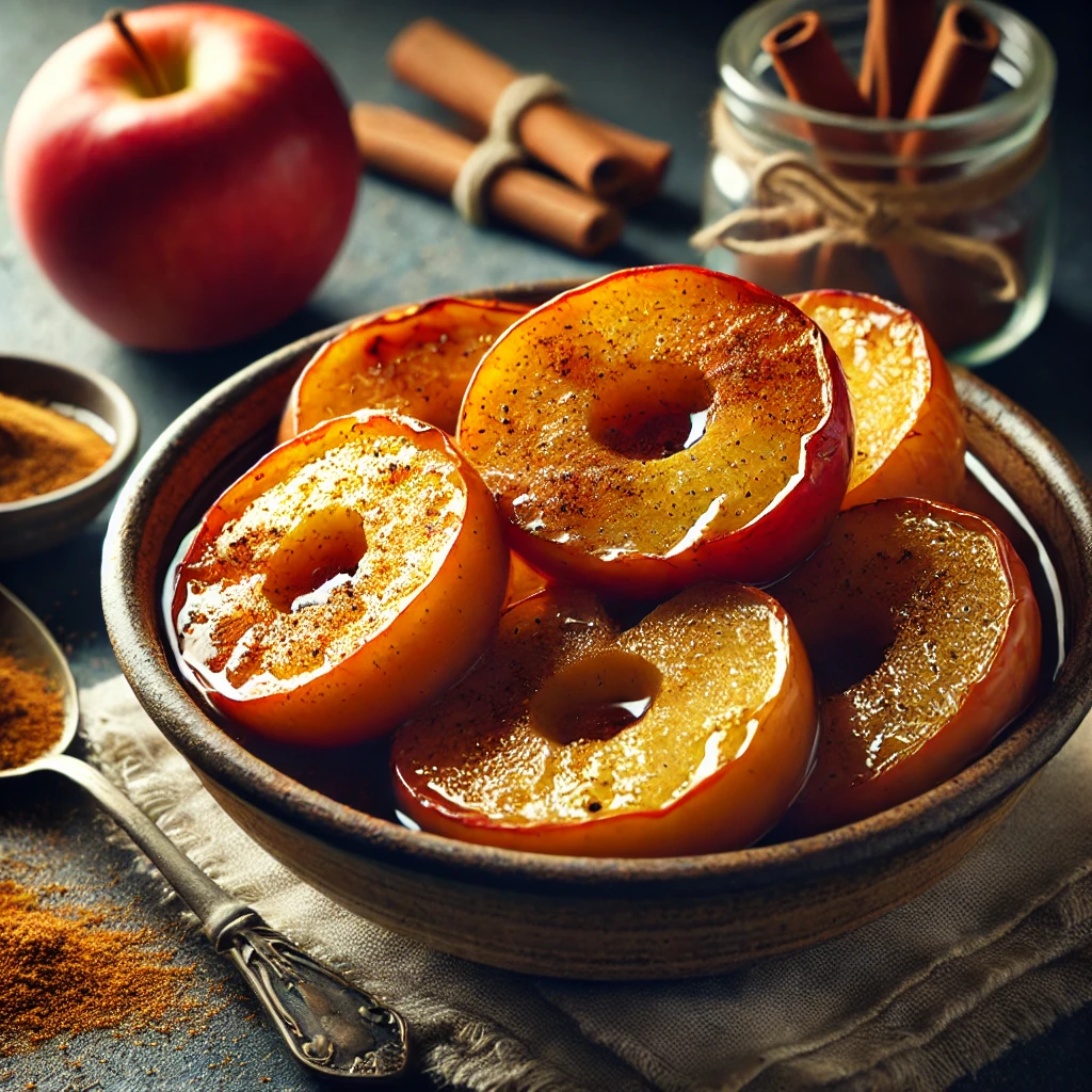 Healthy snack options for diabetics: Baked Apples with Cinnamon