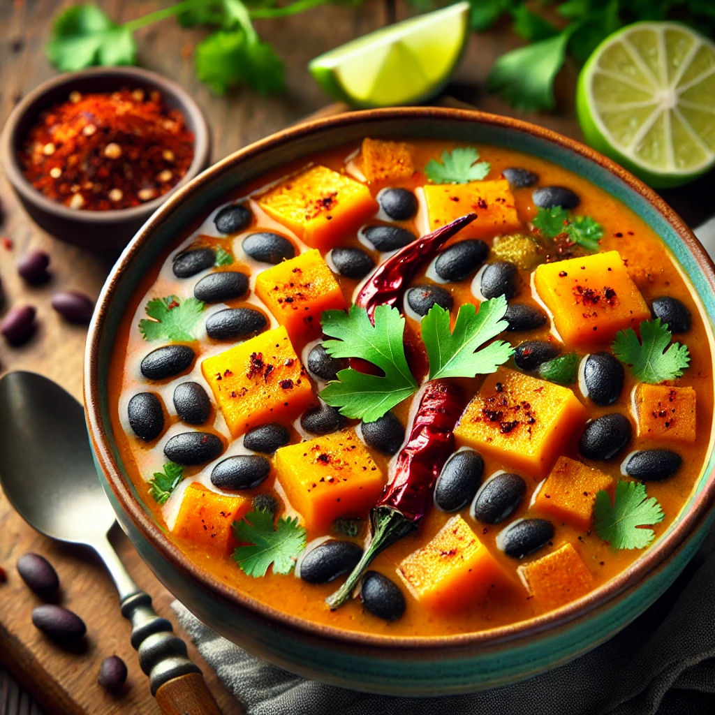 Healthy soup: Butternut Squash and Black Bean Soup