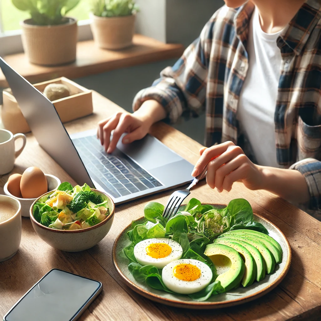  Low-carb brunch: enjoying a low-carb brunch while working or studying