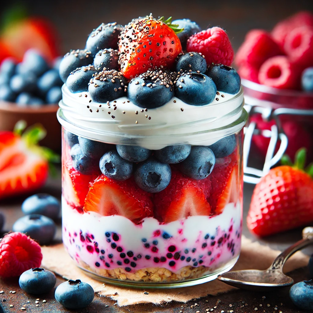 Snacks for Diabetic: Greek Yogurt and Berry Parfait 