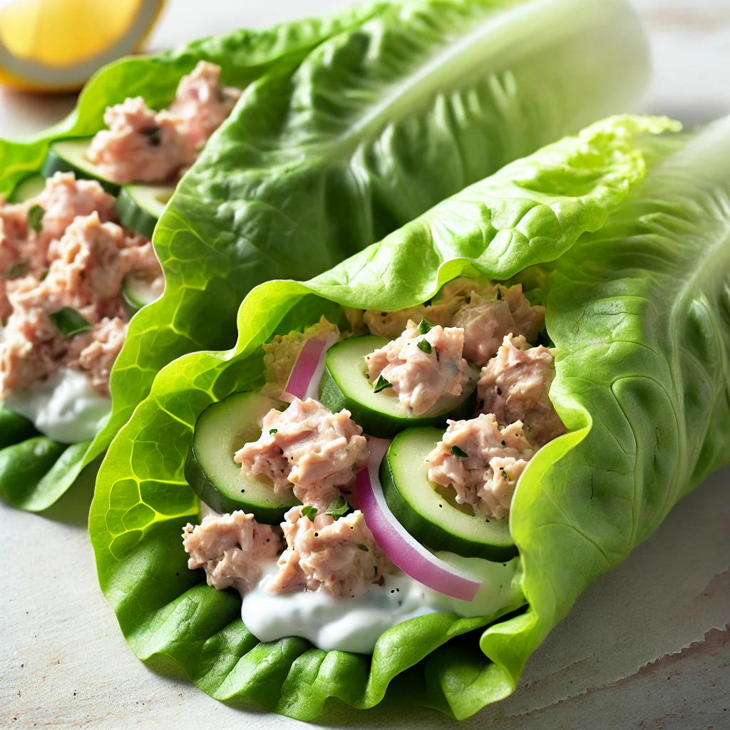 Turkey and Yogurt Sauce: Lettuce Wraps with Tuna and Greek Yogurt 