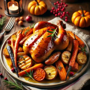 Honey-Mustard Glazed Chicken with Root Vegetables