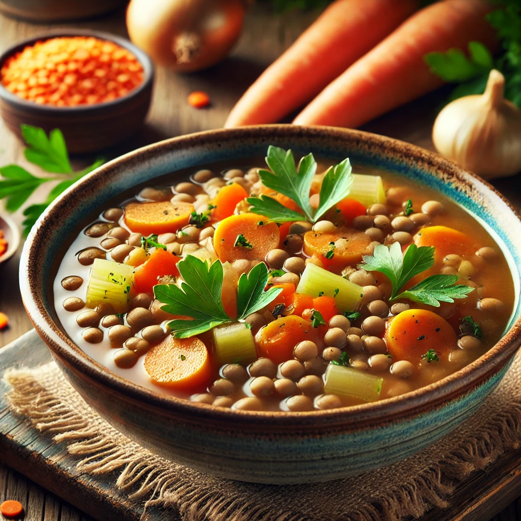 High-Fiber Meals: Lentil and Vegetable Soup