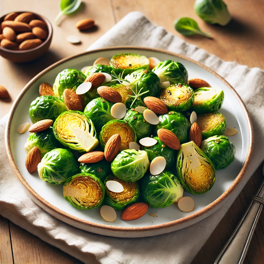 High-Fiber Meals: Roasted Brussels Sprouts with Almonds