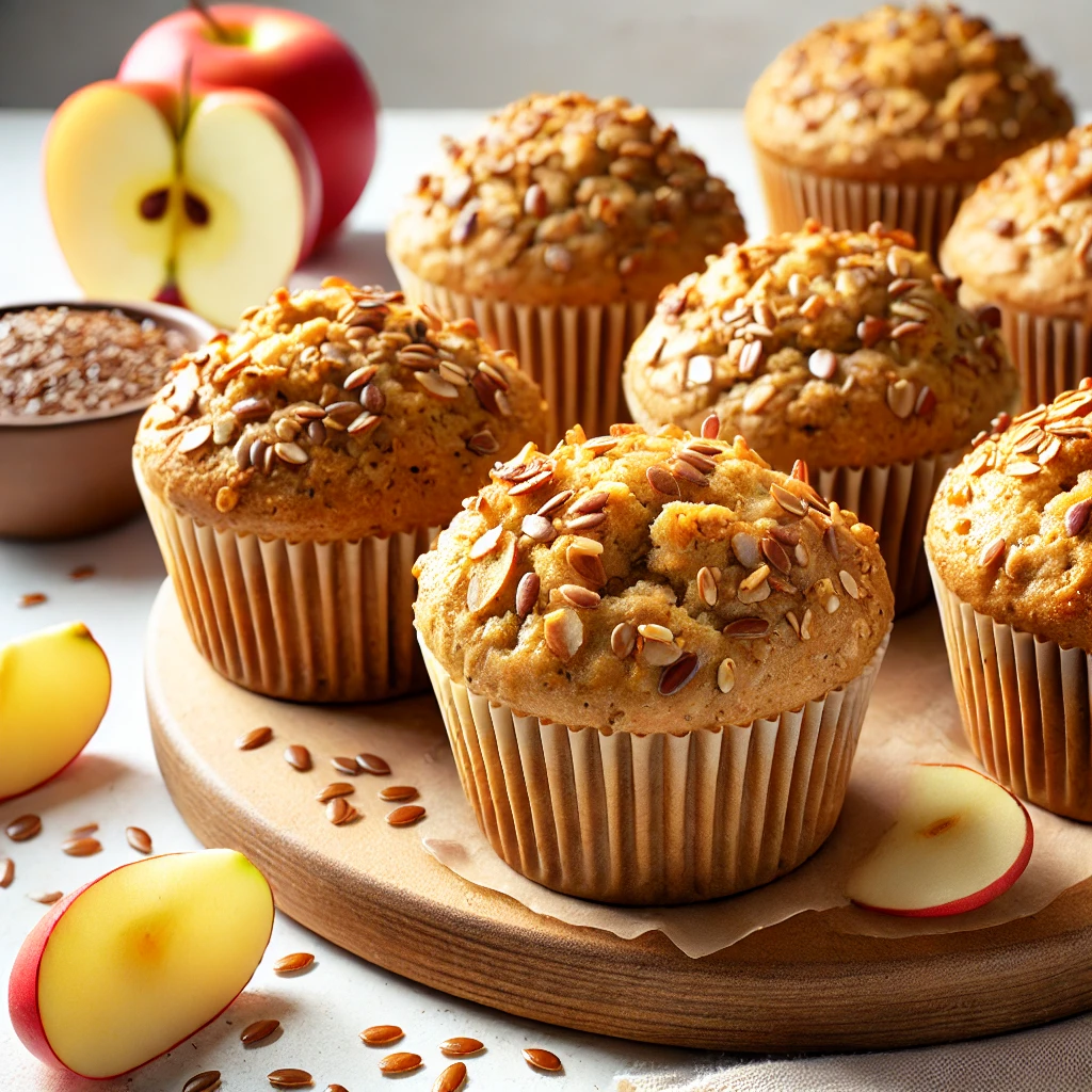 High-Fiber Meals: Apple and Flaxseed Muffins