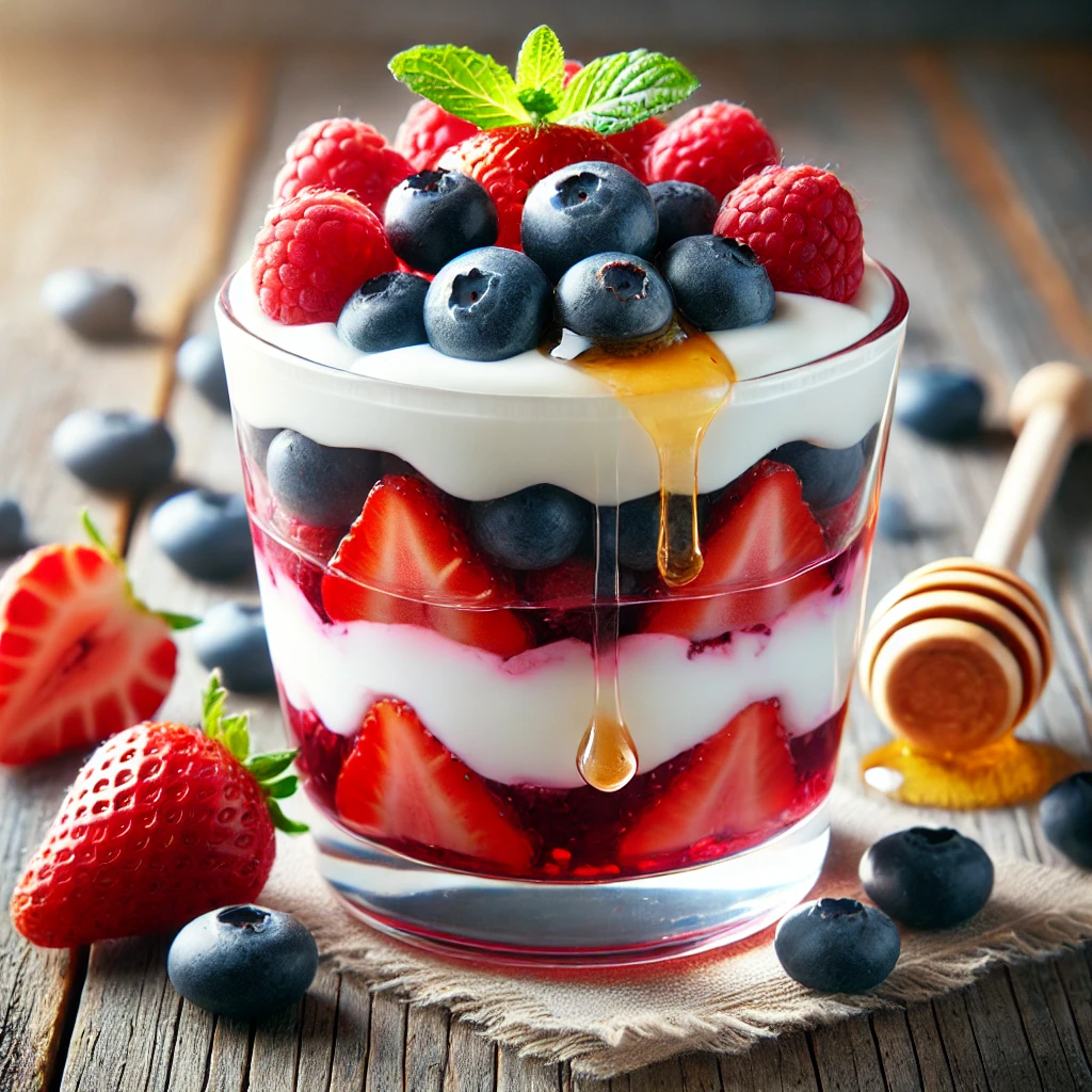 Diabetic Desserts: 
Greek Yogurt Berry Parfait