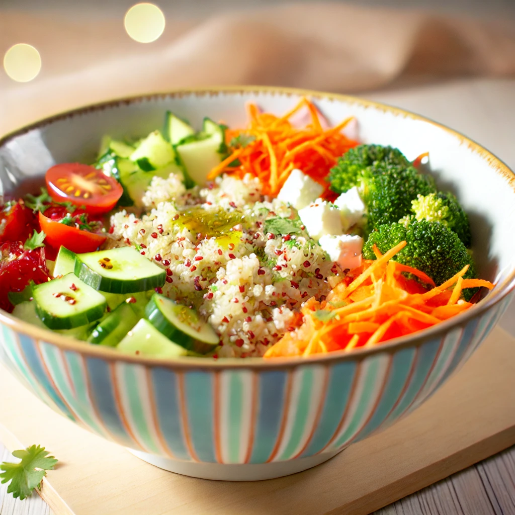 Quick and Easy Dinners; Vibrant Vegetable and Quinoa Bowl