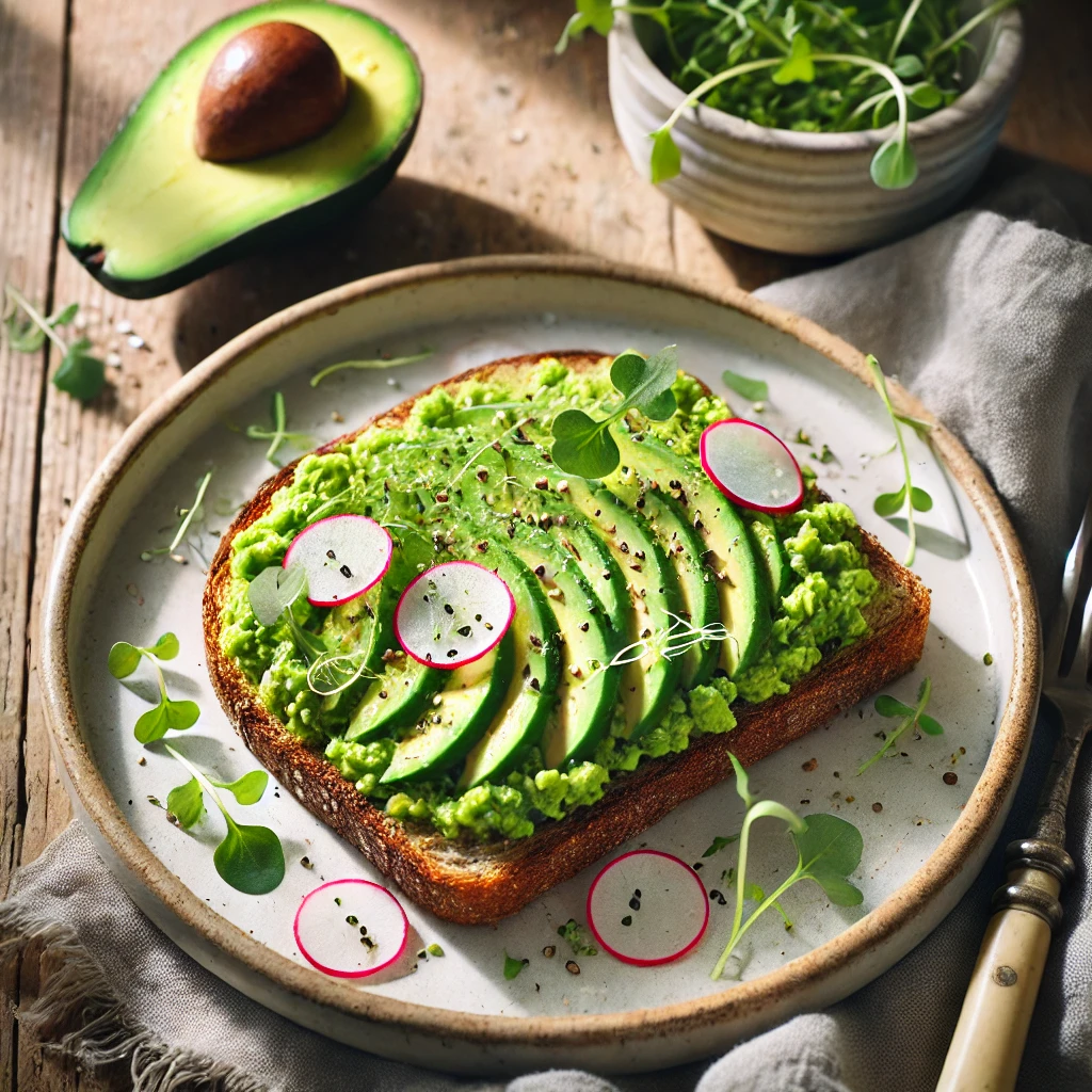 Healthy Breakfasts:: Healthy Avocado Toast on Whole Grain Bread