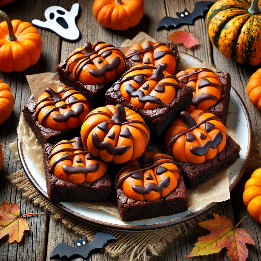 Halloween and Diabetic Health: Pumpkin and Chocolate Brownies