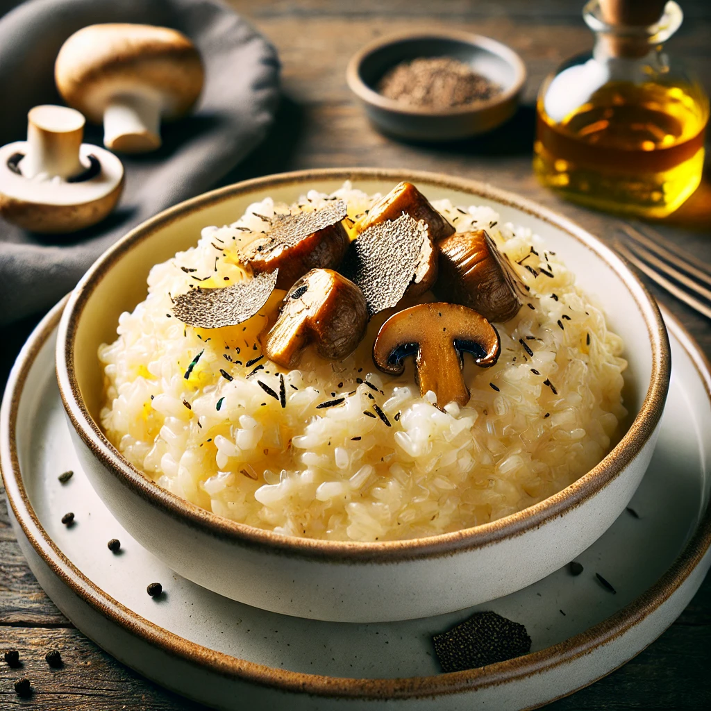 Mastering the Art of Culinary : Creamy Rice Recipe with Mushrooms and Truffles