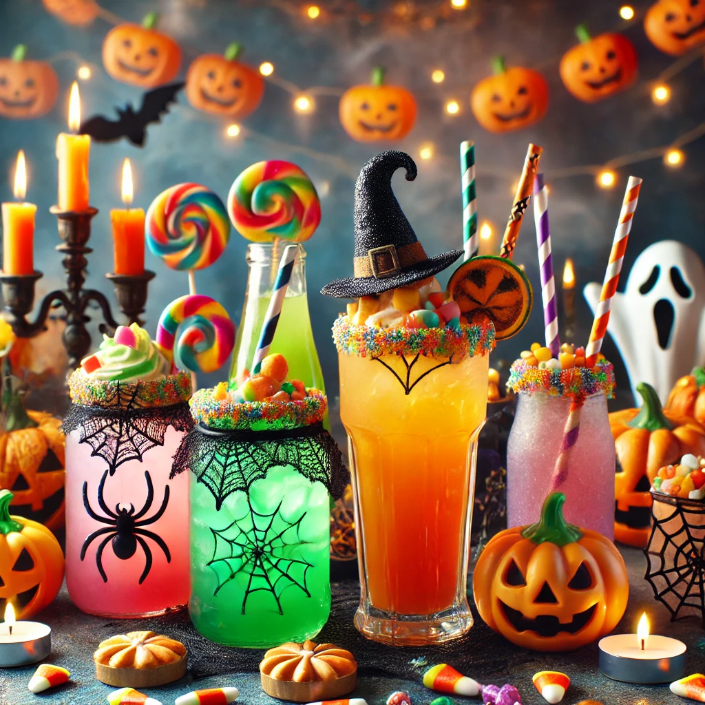 Festive Sugar-Free Drinks : Halloween-Themed Sugar-Free Drinks Display