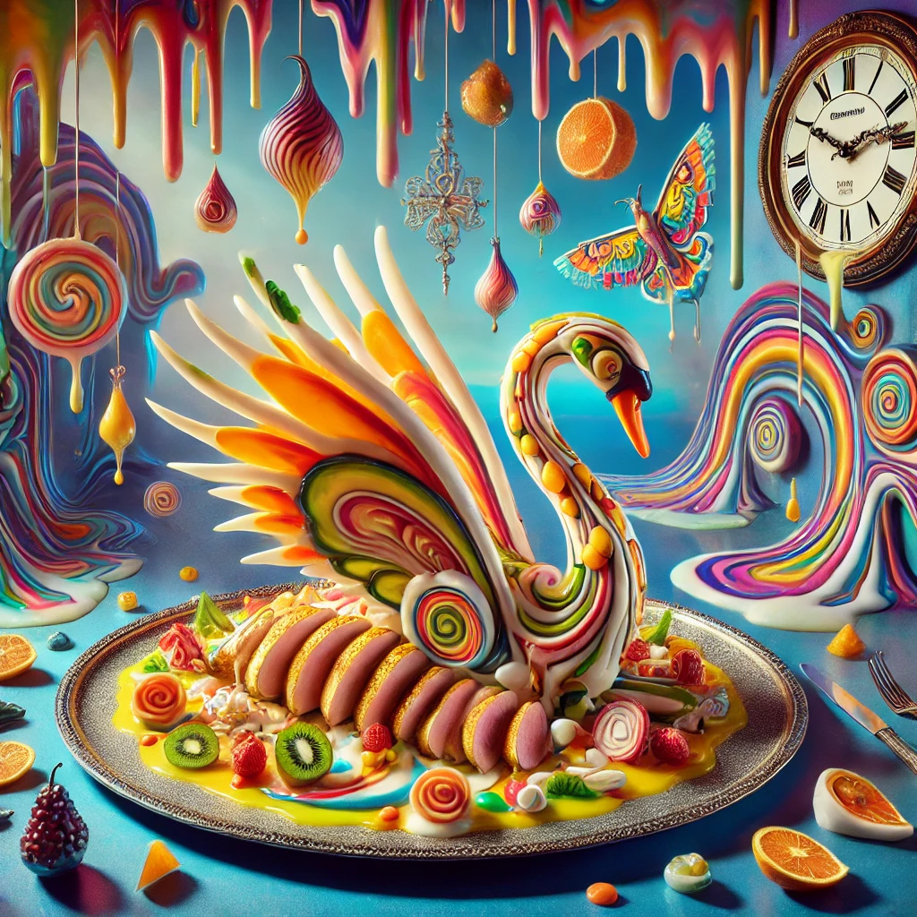 Surrealist Flavors: Celestial Swan Delight