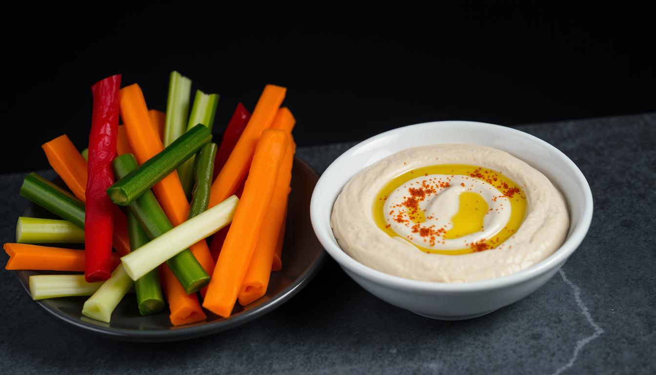 Diabetic-Friendly Witch Finger Veggie Sticks with Hummus Dip