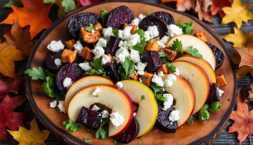 Roasted Beet, Apple, and Queso Fresco Salad