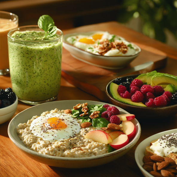 5 Healthy Breakfasts for Diabetics: Low-Sugar, Nutrient-Rich Options 1 spanglishito An inviting breakfast scene featuring five healthy 33fd22f0 2812 40e2 8122 ab97b6e84853