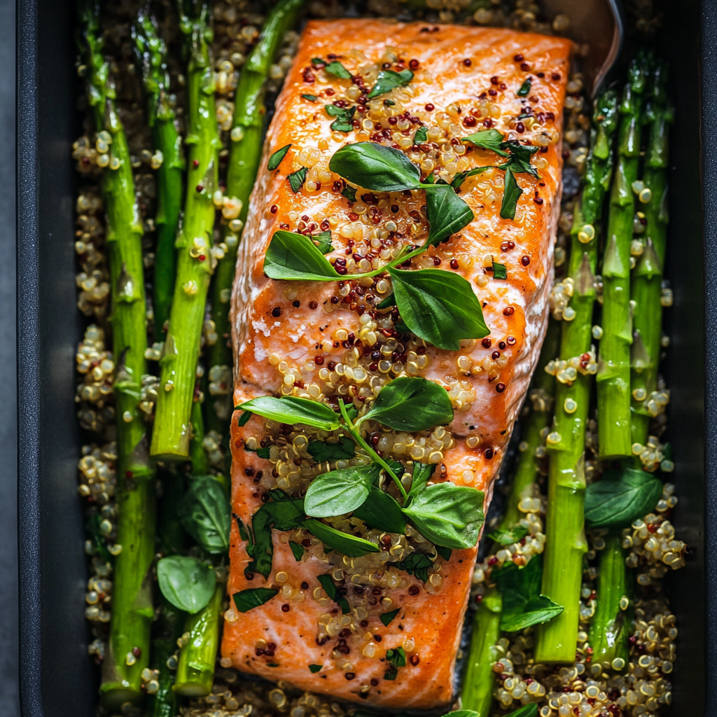 Weekly Menu Planning for Diabetics: Baked Salmon with Asparagus and Quinoa