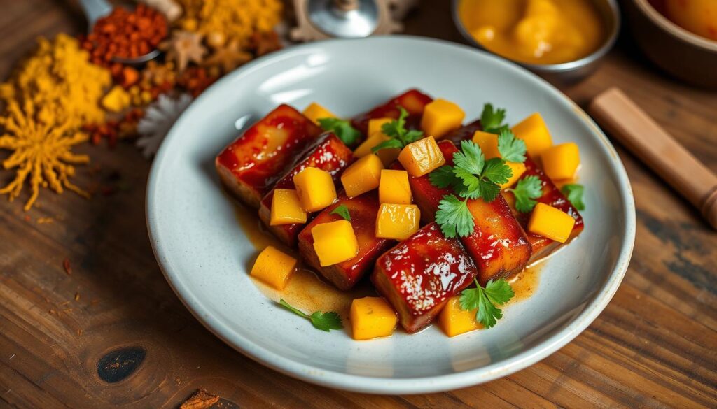 Spiced Mango Pork Belly