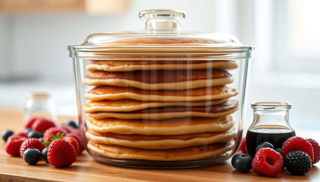 storing keto pancakes