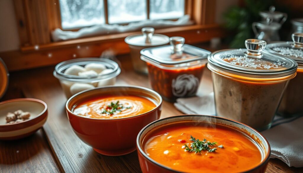 Freezing soups