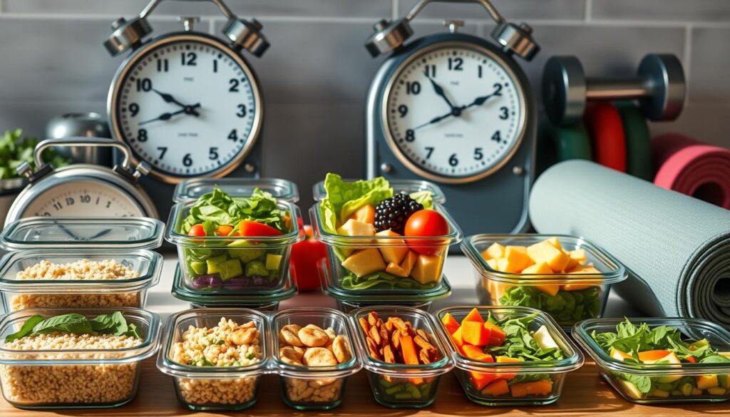 Meal timing and portion control for workout fuel