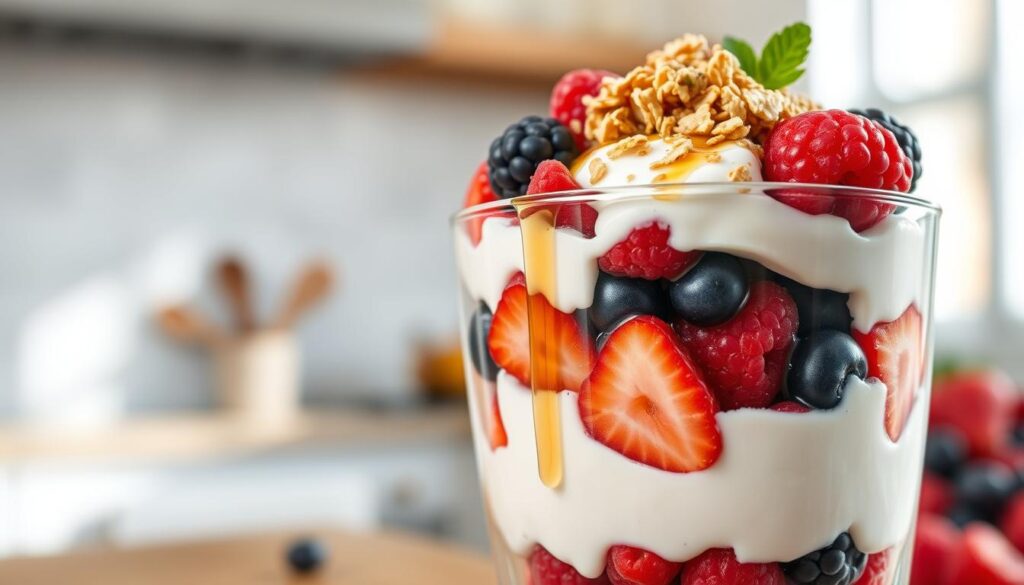 Protein-packed berry yogurt parfait