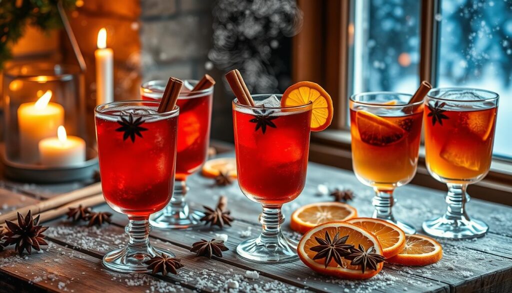 Spiced winter cocktails