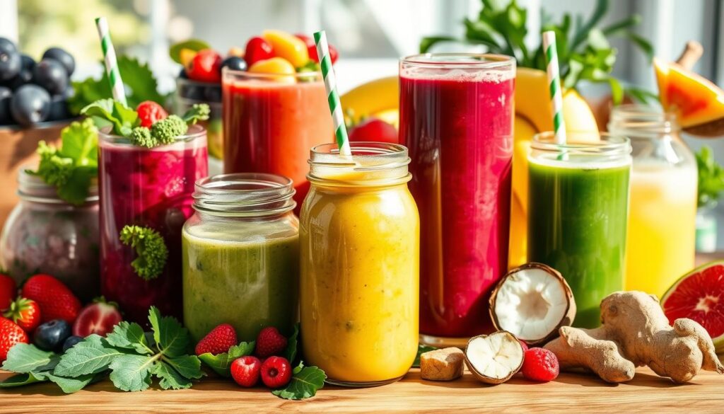 Superfood smoothies and detox juices