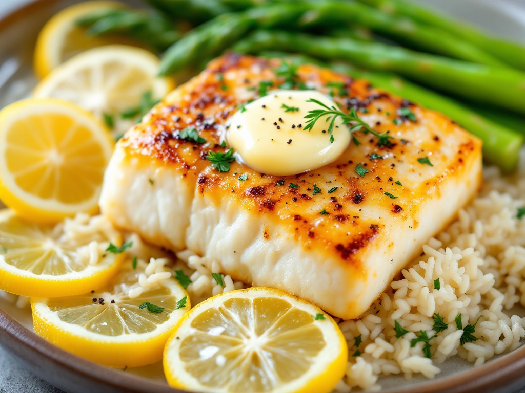 Image of Baked Cod with Lemon and Herbs, a delightful and healthy meal part of the Smart Apps and Recipes category.