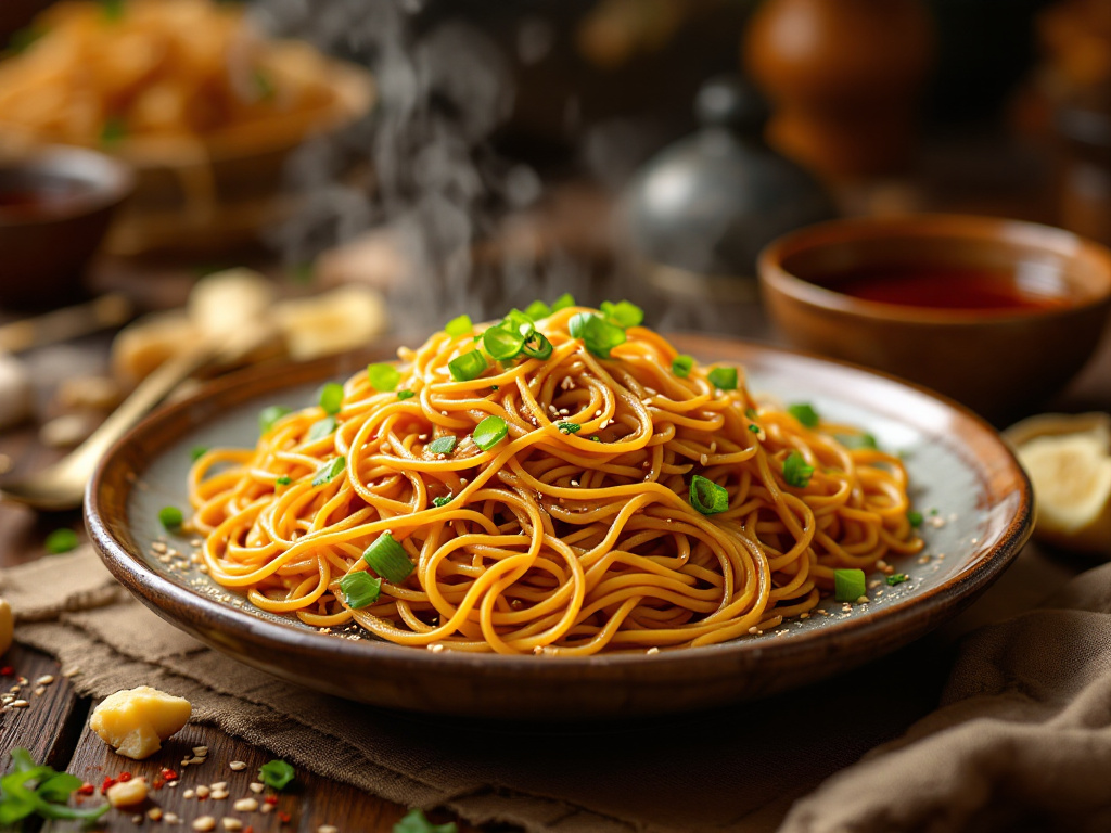 Image of Longevity Noodles, a symbolic and delicious dish among Chinese New Year Recipes.