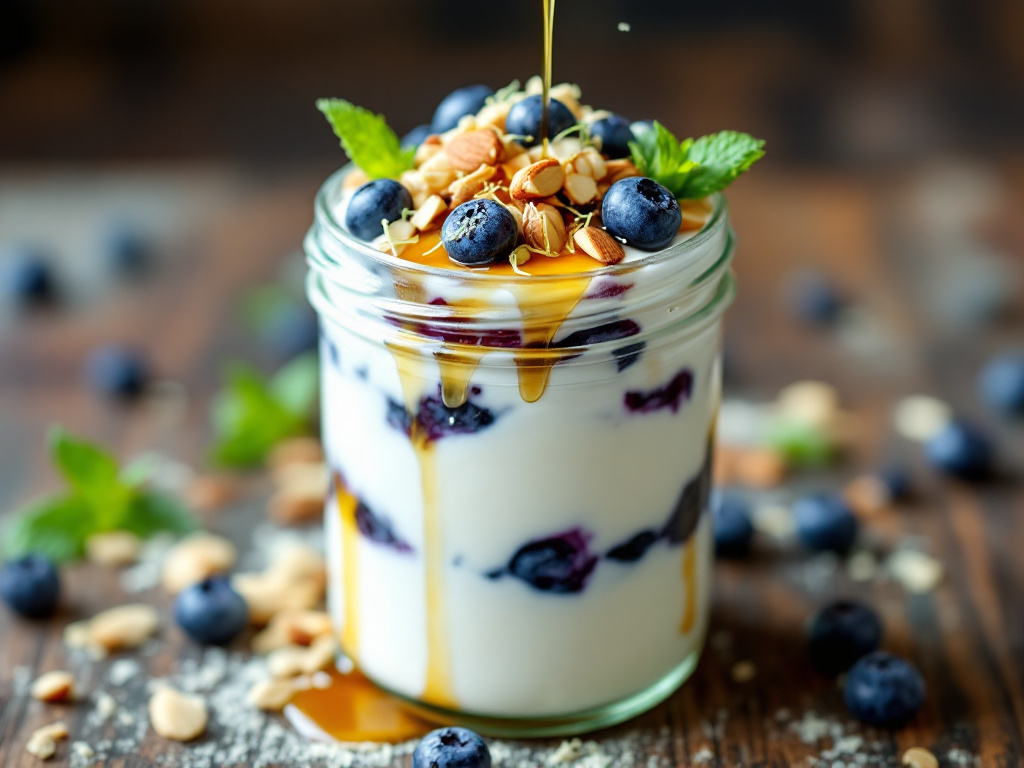 Image of a Low-Carb Greek Yogurt Parfait, a tasty and healthy choice among Low-Carb Recipes for Diabetics.