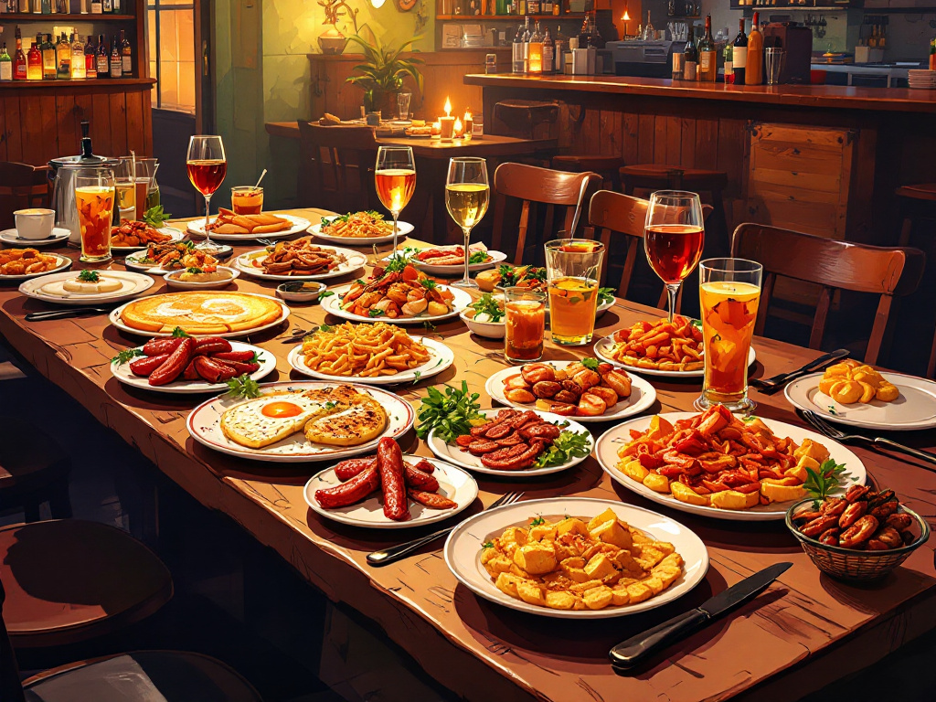 A delightful spread of Tapas, featuring small plates with big flavors, part of the 10 Irresistible Spanish Recipes collection.