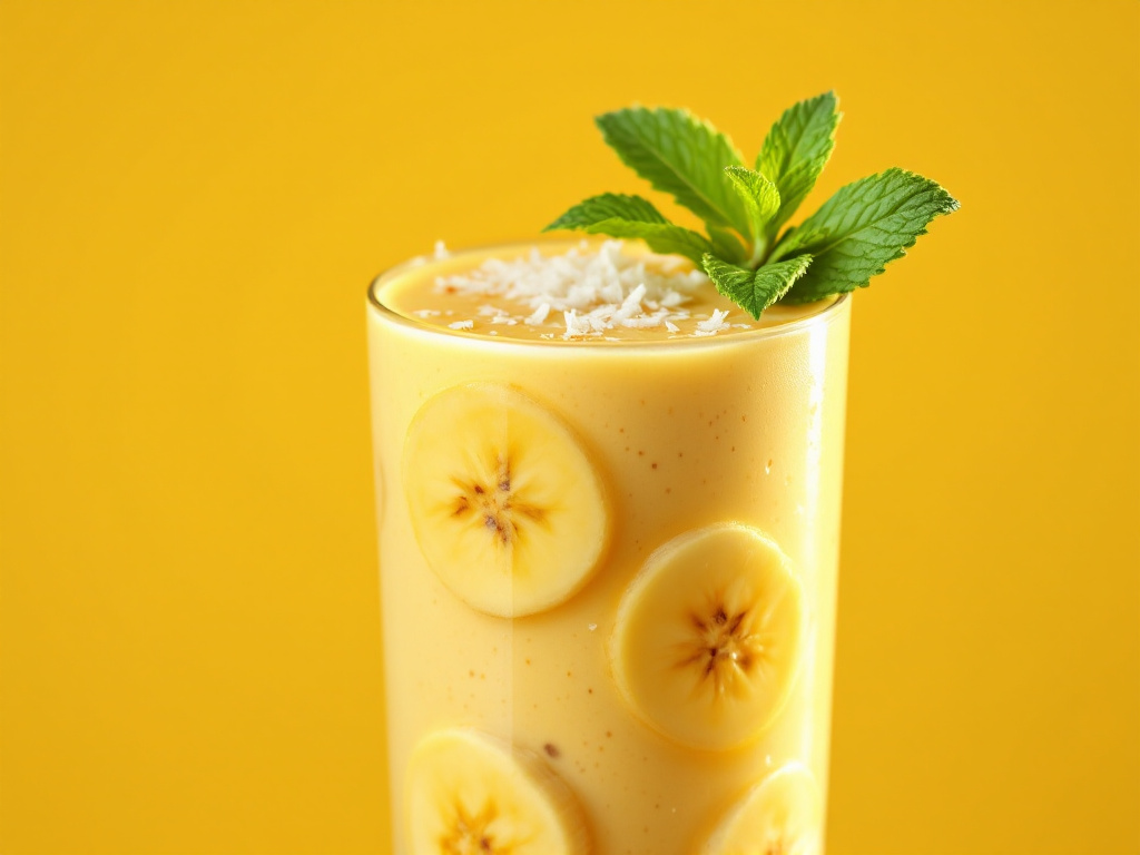 A creamy Paleo Banana and Almond Butter Smoothie, presented in a tall glass with a straw, garnished with a slice of banana and a sprinkle of cinnamon.