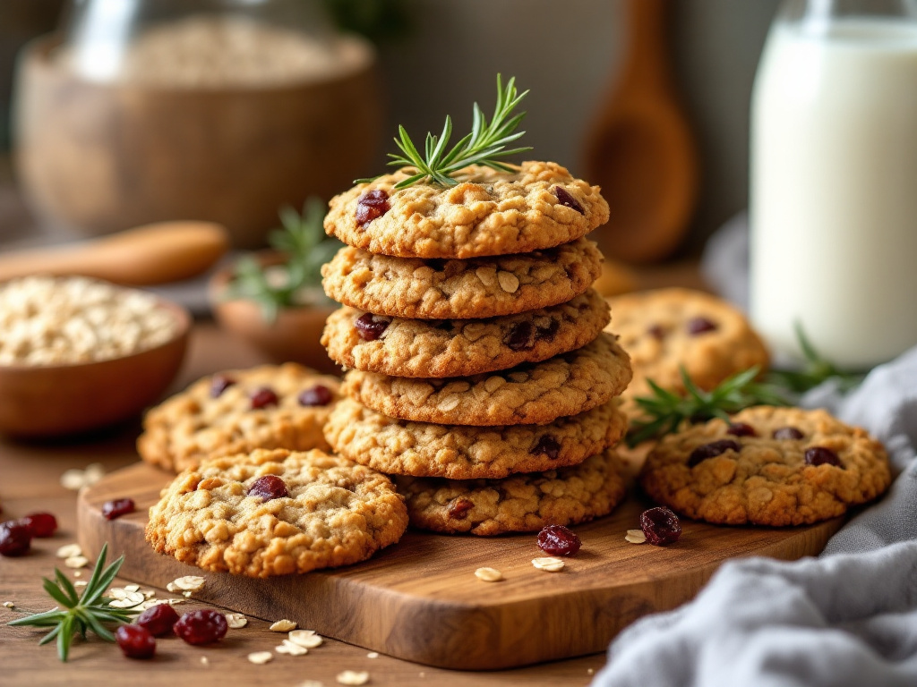 A close-up image of No-Sugar-Added Vegan Oatmeal Cookies, a wholesome and delicious option among Diabetes-Friendly Desserts, featuring visible oats and a golden-brown hue.