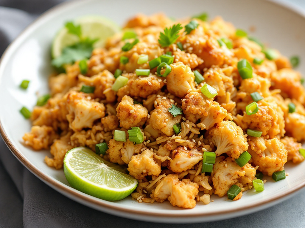 Image of Cauliflower Fried Rice with Chicken, a flavorful and healthy choice among Low-Carb Recipes for Diabetics.