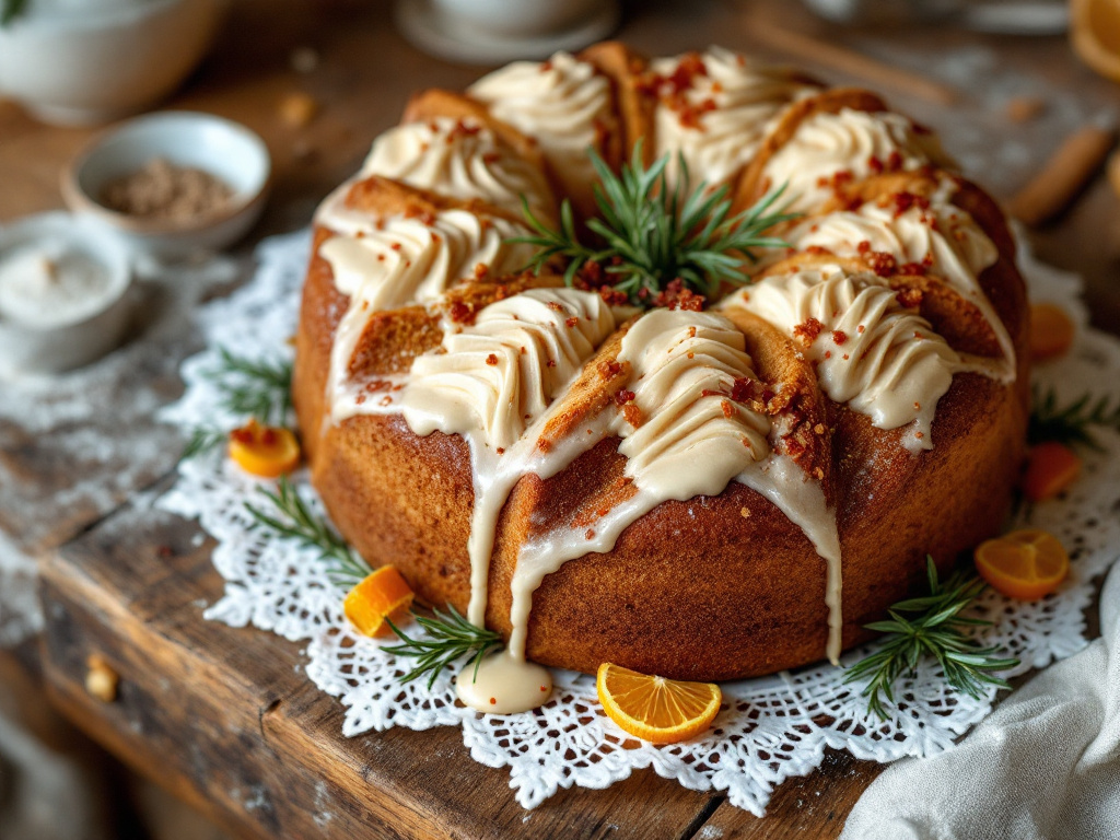 A warm and inviting image of Gingerbread Tea Cake, a comforting and flavorful option among Diabetes-Friendly Desserts, featuring a rich, spiced cake with a delicate texture