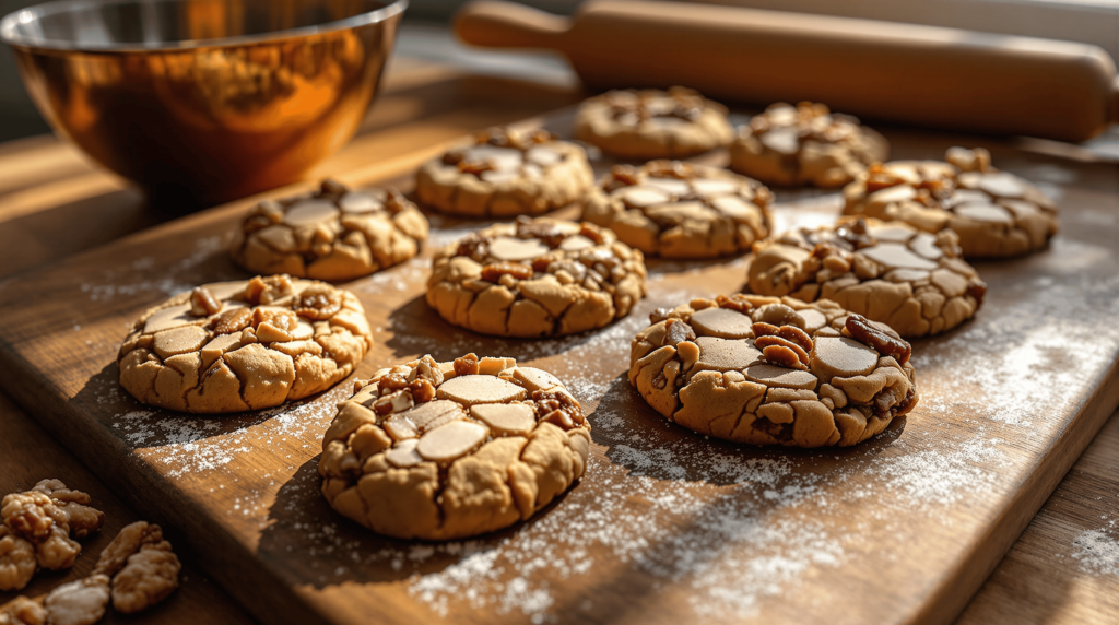 Freshly baked cookies with nuts and seeds, perfect for stress relief. Try these Healthy Recipes for Stress Relief to nourish your mind and body.